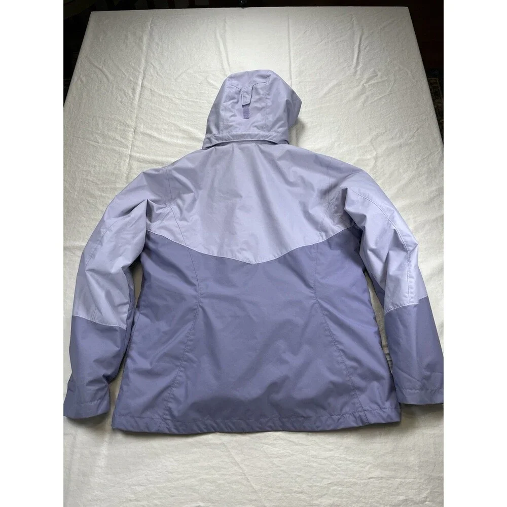 Columbia Bugaboo II Womens Large 3-in-1 Fleece Interchange Jacket Purple Coat